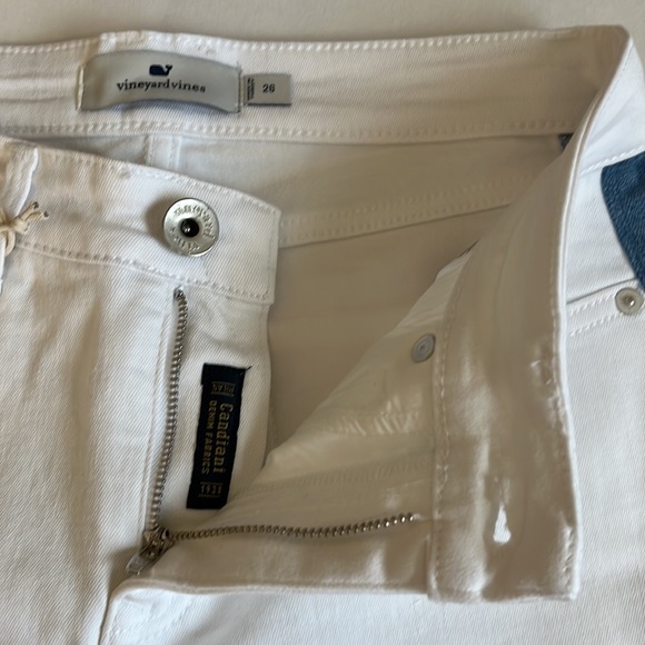 Vineyard Vines White Denim Side-Stripe Cutoff Shorts - Picture 7 of 14